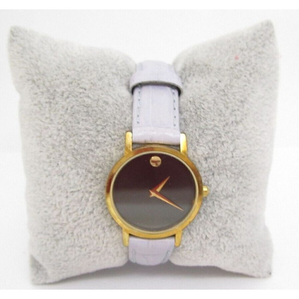 Vtg Movado Swiss Museum Quartz WR Analog 26mm Dial Causal Round Watch (G29)